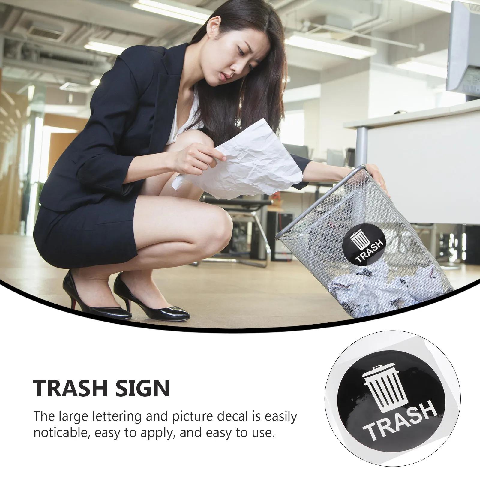 12Pcs Adhesive Trash Can Label Peel and Stick Vinyl Decal for Garbage Bin Marking Waterproof PVC Recycling Sticker Gloss Finish
12Pcs Adhesive Trash Can Label Peel and Stick Vinyl Decal for Garbage Bin Marking Waterproof PVC Recycling Sticker Gloss Finish