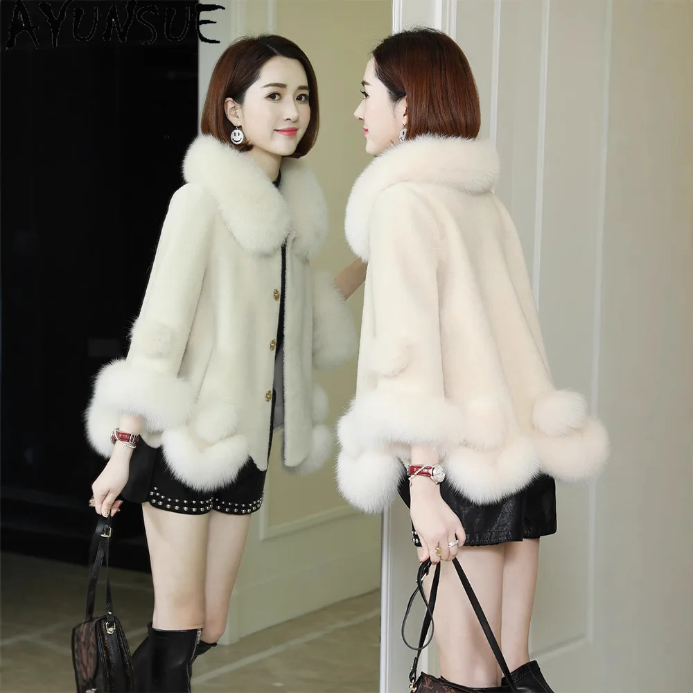 AYUNSUE Real Wool Coat Women Clothes 2025 Winter Jacket Sheep Shearing Coats Woman Composite Fur Integrated Warm Fox Fur Collar
AYUNSUE Real Wool Coat Women Clothes 2025 Winter Jacket Sheep Shearing Coats Woman Composite Fur Integrated Warm Fox Fur Collar