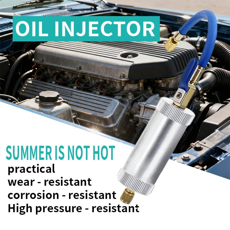 Oil Injector Refrigerant Injector 1/4in SAE Connector 2oz for R134A R410A R22 R12 Refrigerant Injector
Oil Injector Refrigerant Injector 1/4in SAE Connector 2oz for R134A R410A R22 R12 Refrigerant Injector