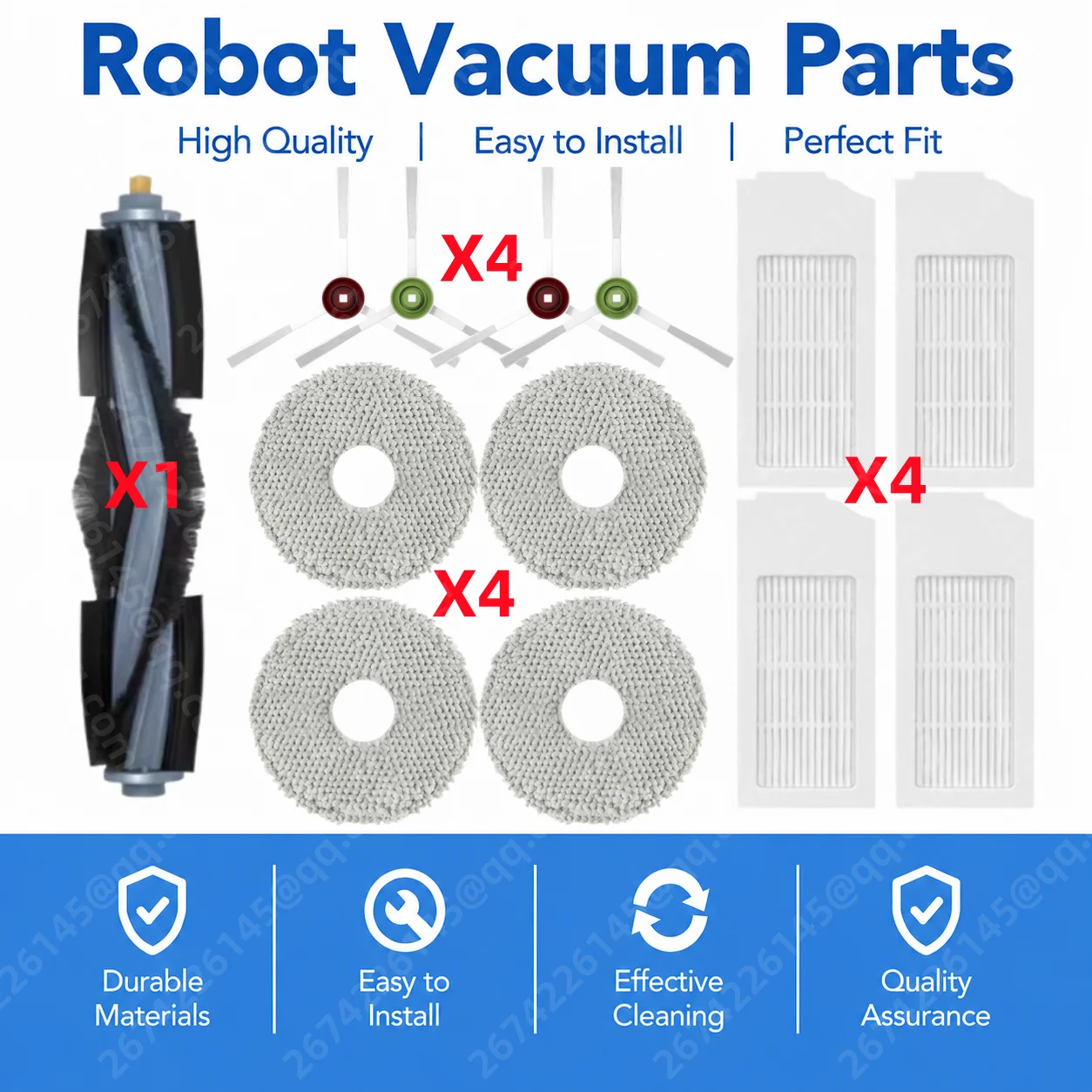 For Ecovacs T10 TURBO Robot Vacuum Spare Parts Main Side Brushes Mop Cloths HEPA Filters Dust Bags Accessories
For Ecovacs T10 TURBO Robot Vacuum Spare Parts Main Side Brushes Mop Cloths HEPA Filters Dust Bags Accessories