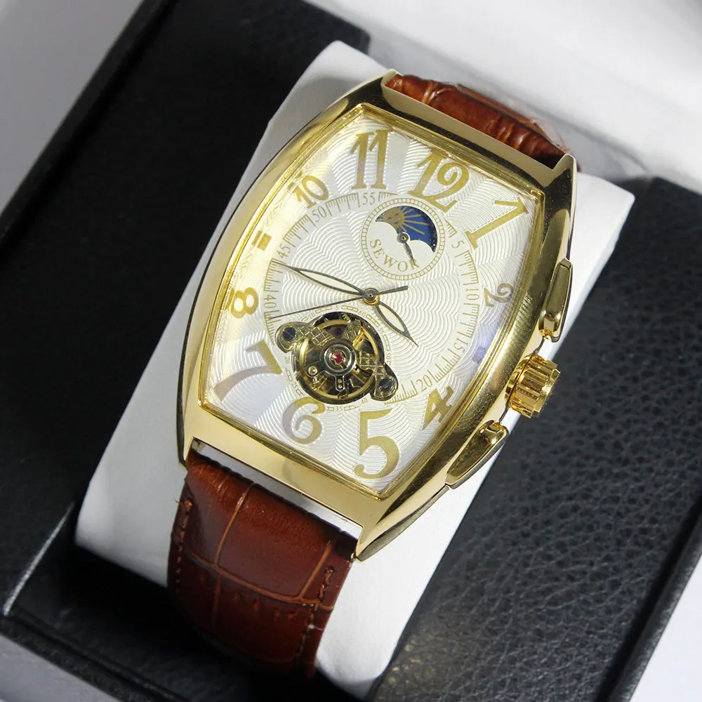 Men's Barrel-Shaped Quartz Watch - Colorful Number Dial, Black Leather Strap, Fashionable Design
Men's Barrel-Shaped Quartz Watch - Colorful Number Dial, Black Leather Strap, Fashionable Design