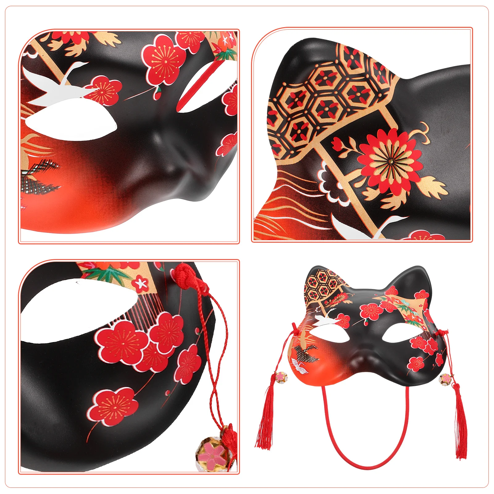 Cat Face Mask Hand Painted Fox Costume Masks Masquerade Party Decorations Halloween Cosplay Cat Masks Black Rabbit Women
Cat Face Mask Hand Painted Fox Costume Masks Masquerade Party Decorations Halloween Cosplay Cat Masks Black Rabbit Women