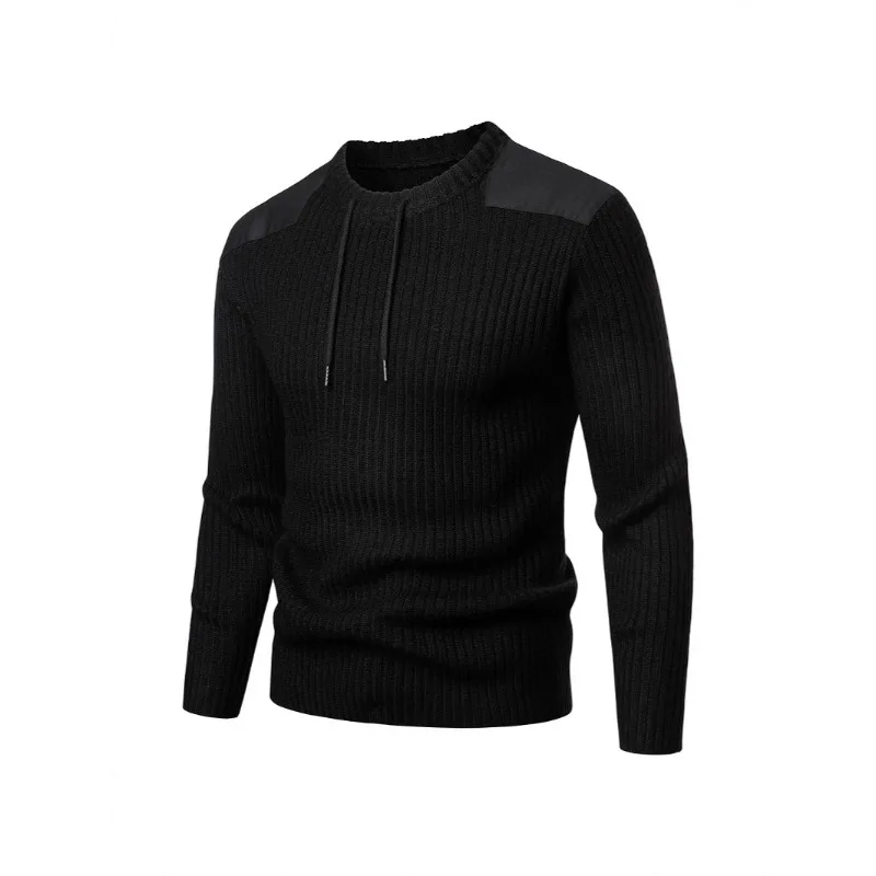 New Men's Solid Color Pullover American Men's Sweater Drawstring British Bottom Knitted Sweater
New Men's Solid Color Pullover American Men's Sweater Drawstring British Bottom Knitted Sweater
