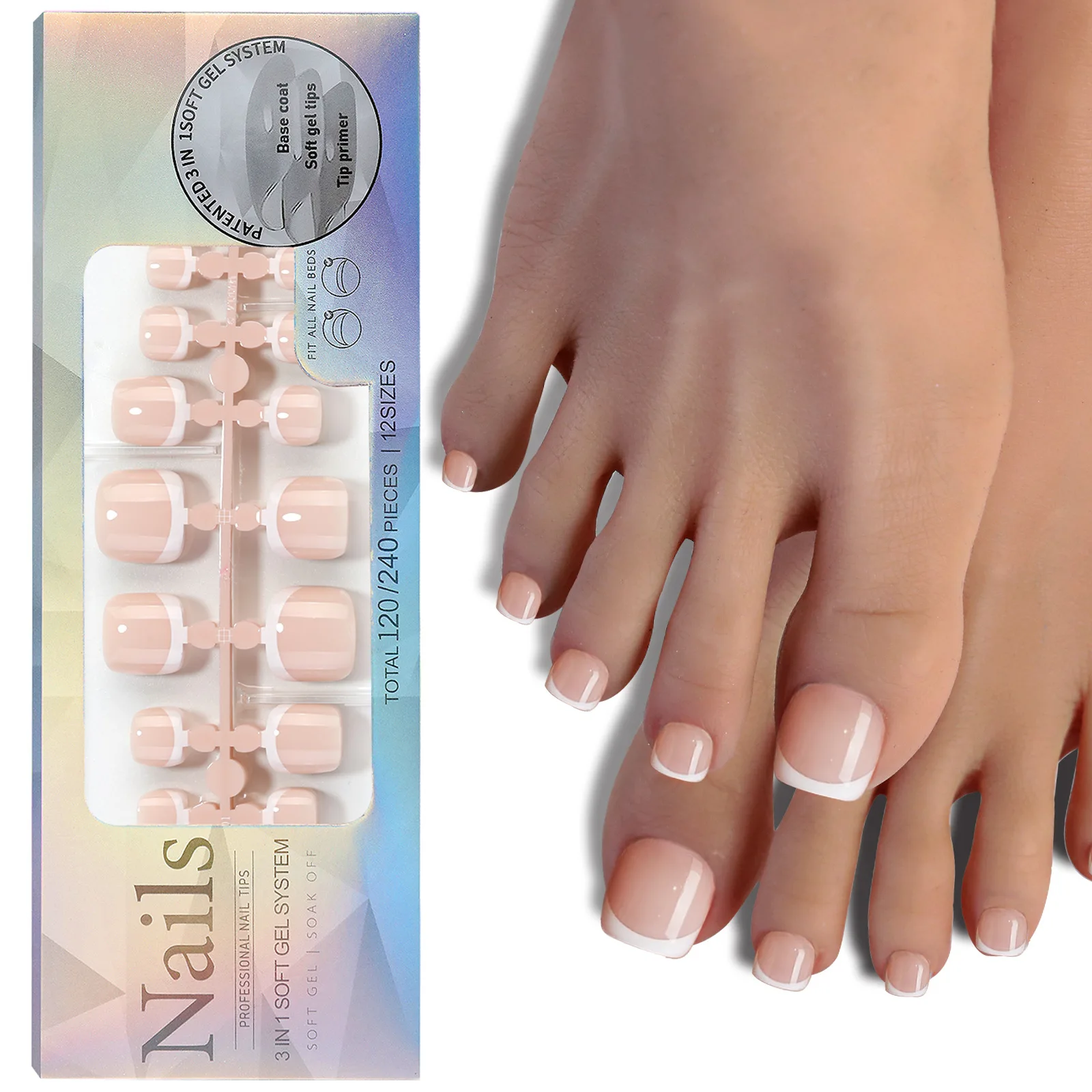 Toe Nail Tips, 240Pcs Pink French Toe Nail Tips, Square Soft Gel Fake Toe Nails Tips Extensions for Women Nails Art DIY 12 Sizes
Toe Nail Tips, 240Pcs Pink French Toe Nail Tips, Square Soft Gel Fake Toe Nails Tips Extensions for Women Nails Art DIY 12 Sizes