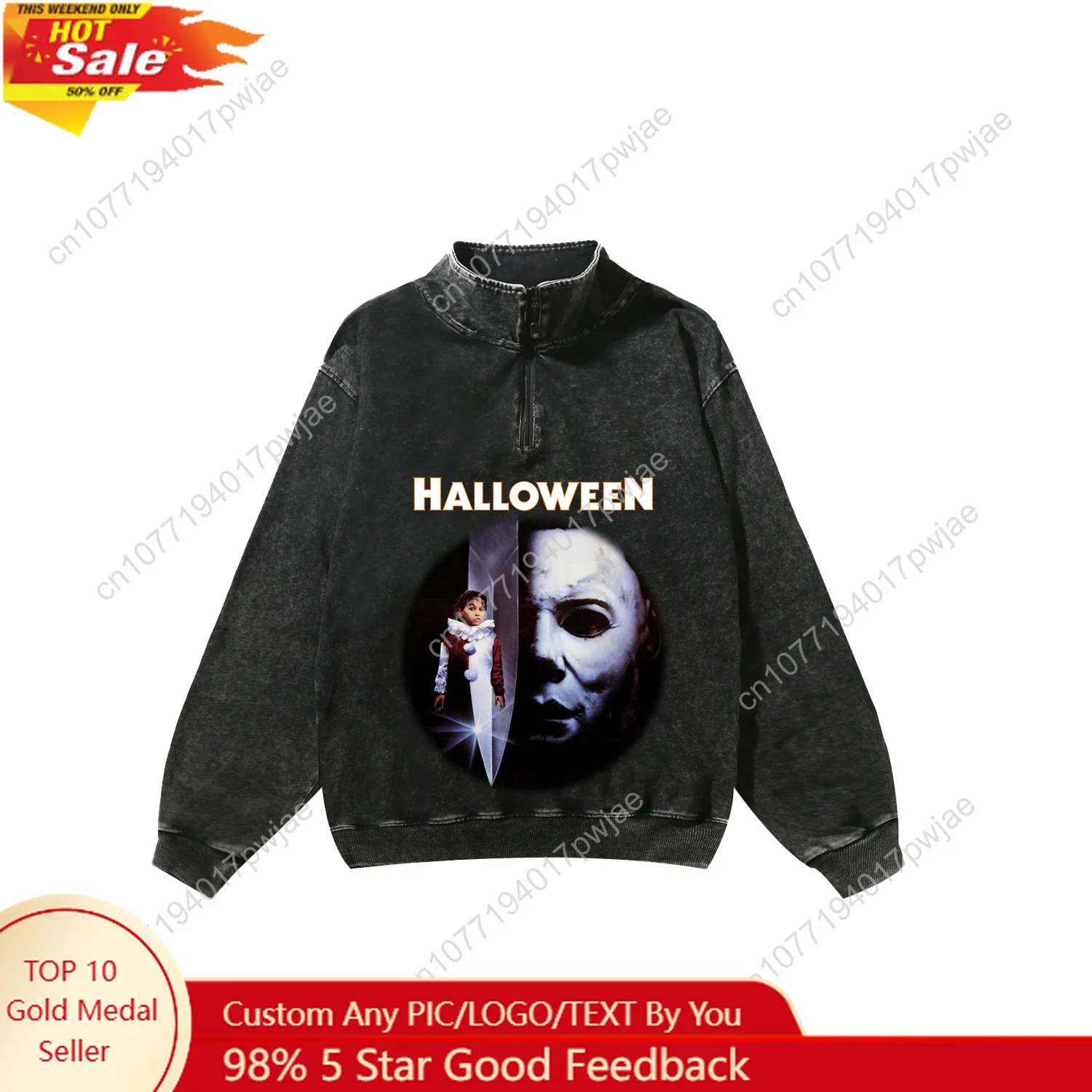 Michael Myers Halloween Killer Custom Retro Sweatshirt Mans Womans Half Zipper Vintage Sweat Shirt Photo Custom Made Tops
Michael Myers Halloween Killer Custom Retro Sweatshirt Mans Womans Half Zipper Vintage Sweat Shirt Photo Custom Made Tops