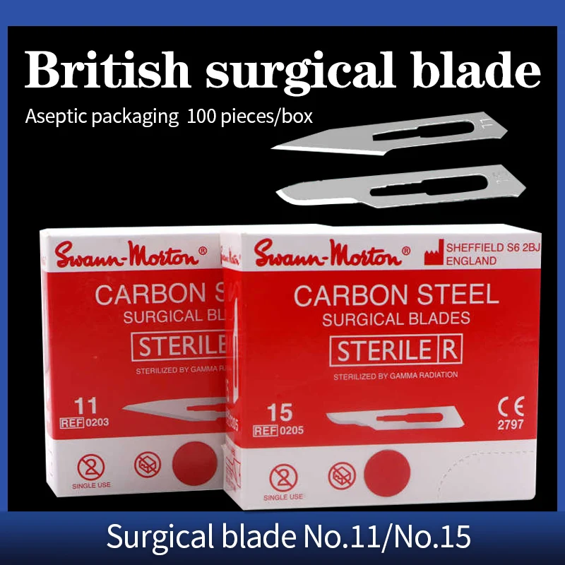 Imported pointed blade from the UK, disposable sterile surgical blade, eye opening express, round head size 11, 15
Imported pointed blade from the UK, disposable sterile surgical blade, eye opening express, round head size 11, 15