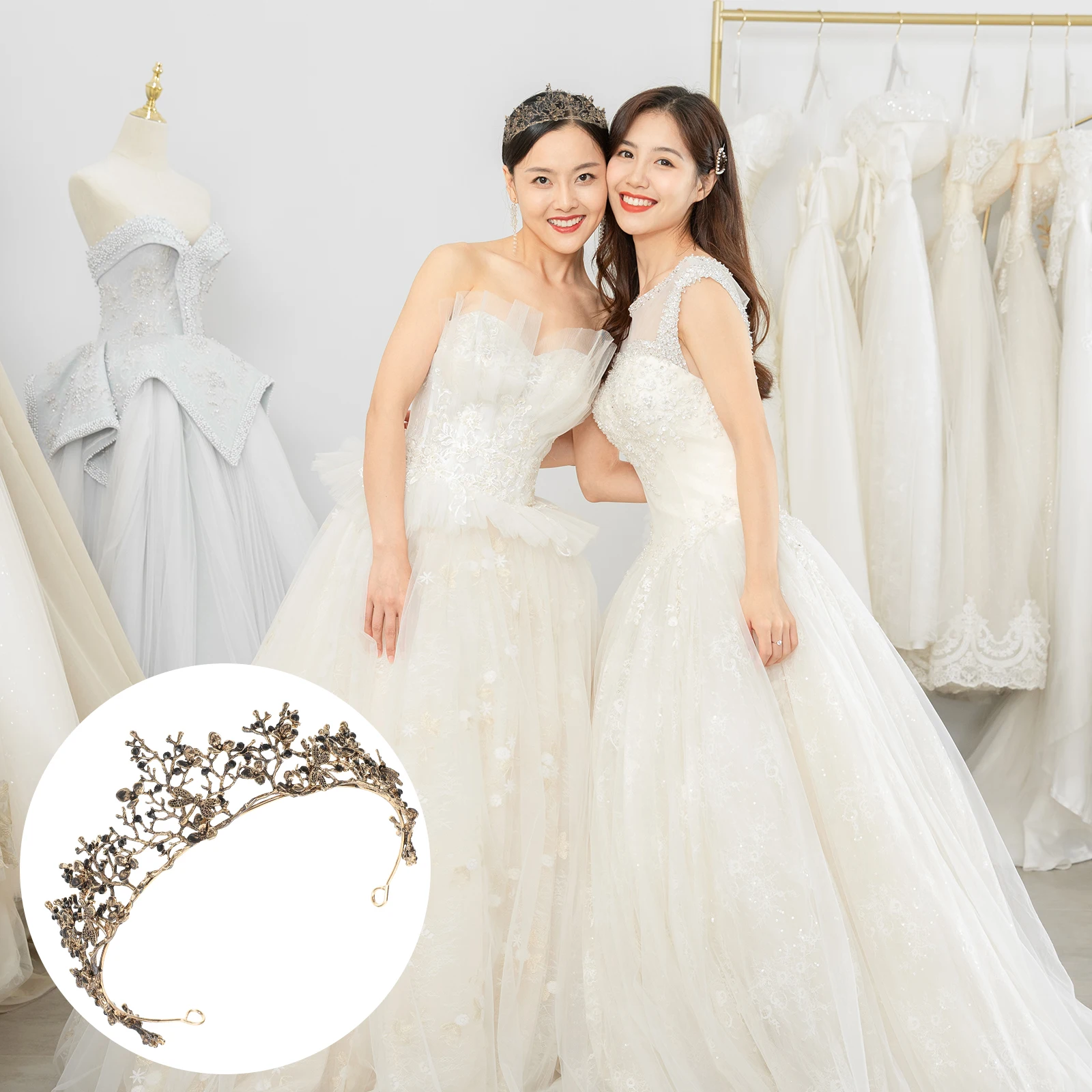 Свадебная корона, свадебная корона для выпускного вечера, изысканная тиара с драгоценными камнями, головной убор для невесты, подружек невесты, свадебные короны для особых случаев 
Свадебная корона, свадебная корона для выпускного вечера, изысканная тиара с драгоценными камнями, головной убор для невесты, подружек невесты, свадебные короны для особых случаев