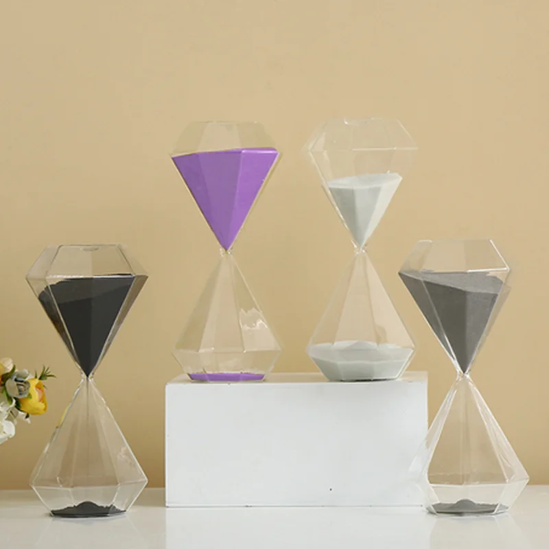 Diamond Hourglass 30 Minutes Glass Sand Clock Creative Ornament Timer Home Decorative Sandglass Timekeeper Geometry Watch Clock
Diamond Hourglass 30 Minutes Glass Sand Clock Creative Ornament Timer Home Decorative Sandglass Timekeeper Geometry Watch Clock