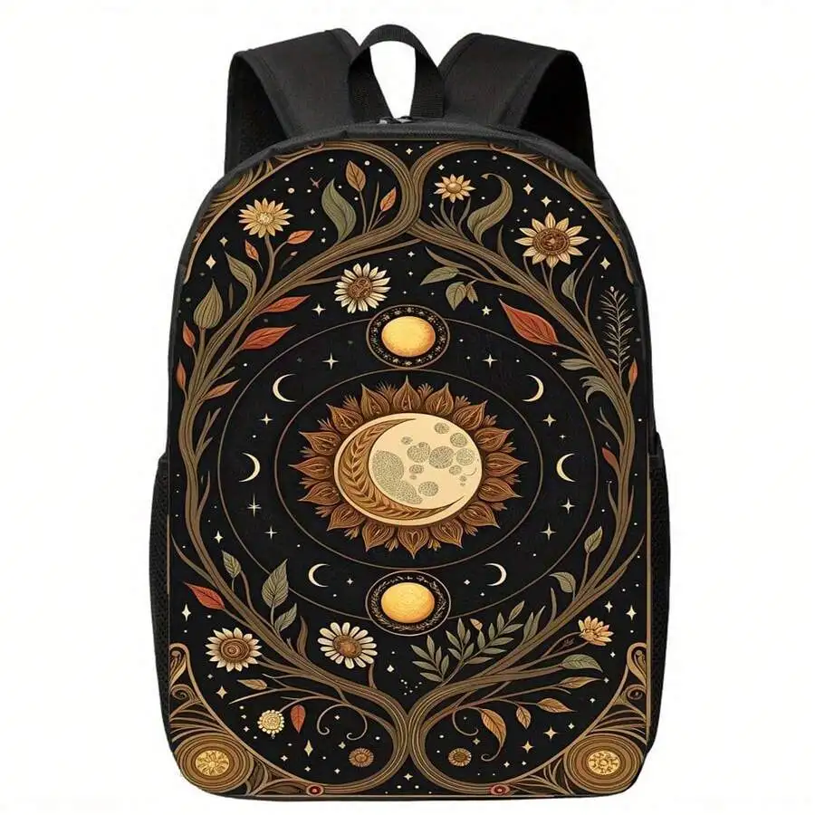 Unisex Casual Large Capacity Backpack With Floral Moon Pattern
Unisex Casual Large Capacity Backpack With Floral Moon Pattern