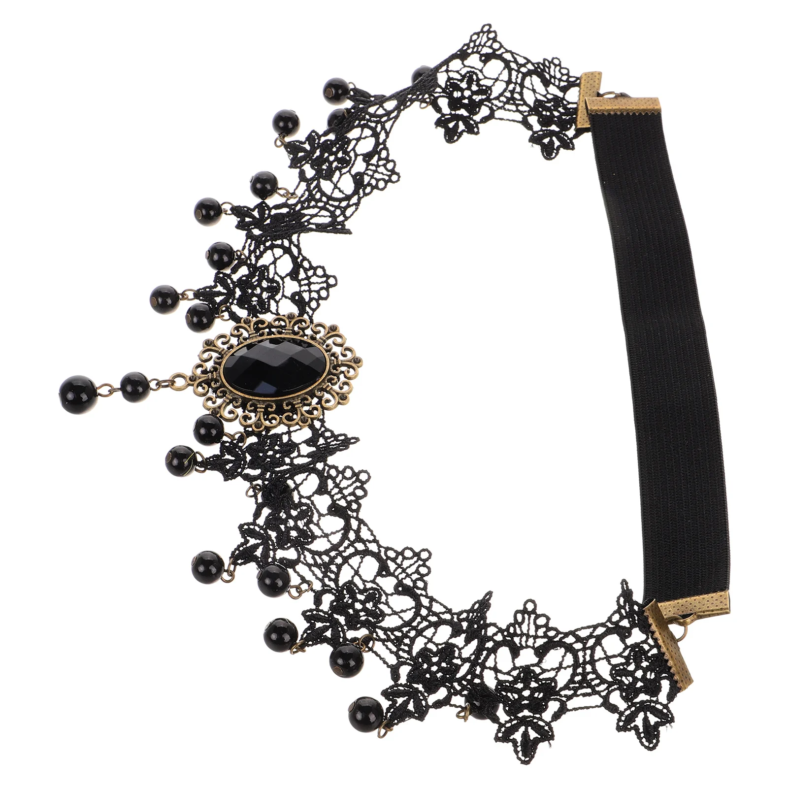 Gothic Lace Headband Black Vintage Tassel Halloween Headwear Comfortable Fabric Gothic Party Masquerade Headpiece
Gothic Lace Headband Black Vintage Tassel Halloween Headwear Comfortable Fabric Gothic Party Masquerade Headpiece