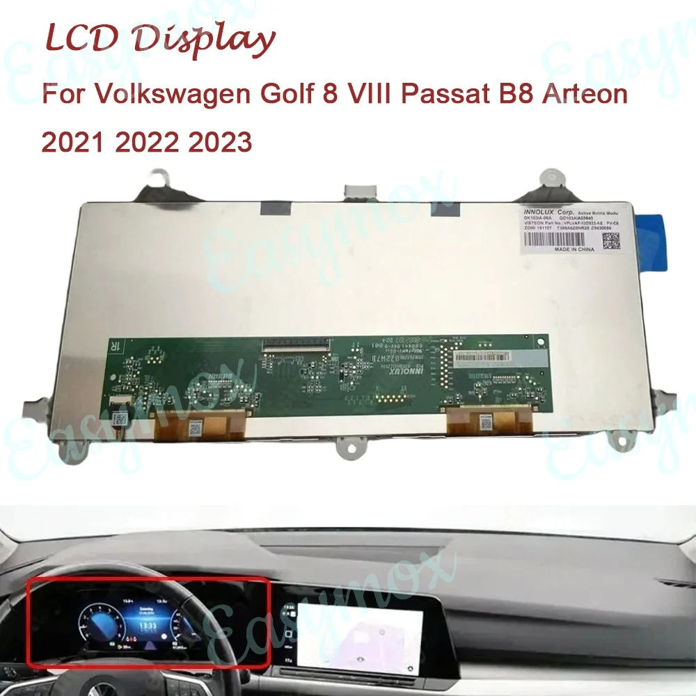 DK103IA-06A LCD Display for Volkswagen Golf 8 VIII Passat B8 Arteon 2021 2022 2023 Instrument Repalacement
DK103IA-06A LCD Display for Volkswagen Golf 8 VIII Passat B8 Arteon 2021 2022 2023 Instrument Repalacement