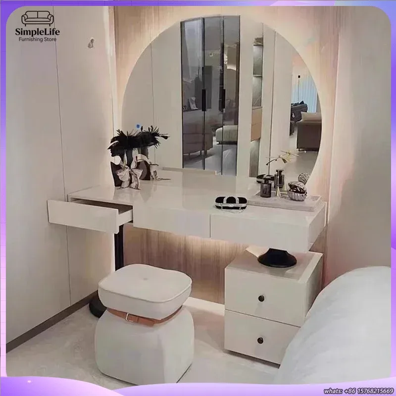 Nordic Makeup Vanity Table Set Bedroom Dresser Organizer for Home Hotel Room Bedside Luxury Women Dressing Table
Nordic Makeup Vanity Table Set Bedroom Dresser Organizer for Home Hotel Room Bedside Luxury Women Dressing Table