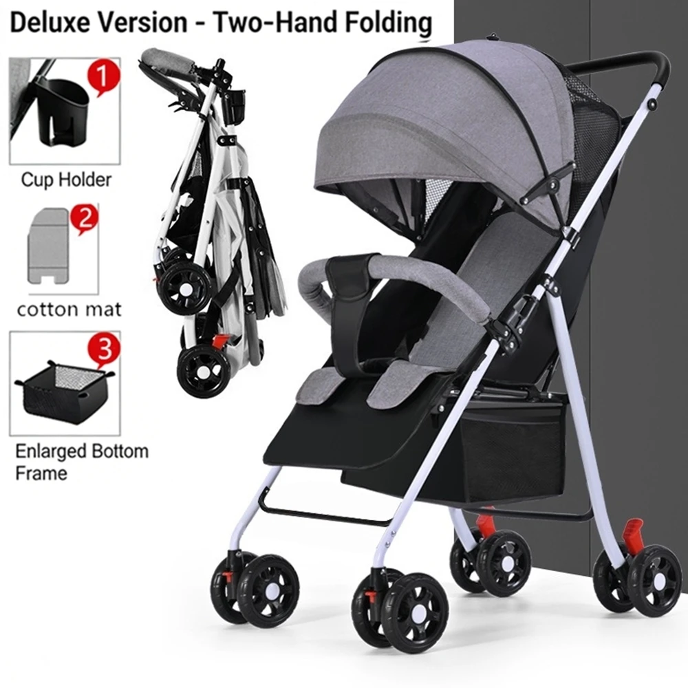 Lightweight Stroller, Compact Toddler Travel Stroller for Airplane, Infant Stroller w/Adjustable Backrest/Footrest/Canopy
Lightweight Stroller, Compact Toddler Travel Stroller for Airplane, Infant Stroller w/Adjustable Backrest/Footrest/Canopy