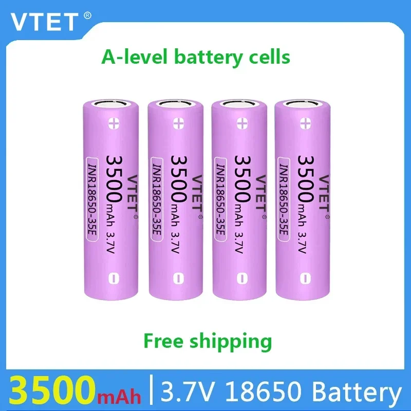 2024 Новый VTET 18650 3500 мАч 20A Разряд INR18650-35E 3,7 В 18650 Батарея 3,7 В Перезаряжаемая батарея ВЕНТИЛЯТОР Игрушки Фонарик Лидер продаж
2024 Новый VTET 18650 3500 мАч 20A Разряд INR18650-35E 3,7 В 18650 Батарея 3,7 В Перезаряжаемая батарея ВЕНТИЛЯТОР Игрушки Фонарик Лидер продаж