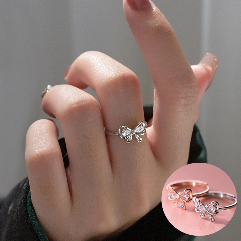 100% 925 Sterling Silver Zircon Bowknot Ring for Women Girl Fashion Cute Hollow Out Design Jewelry Party Gift Dropshipping
100% 925 Sterling Silver Zircon Bowknot Ring for Women Girl Fashion Cute Hollow Out Design Jewelry Party Gift Dropshipping