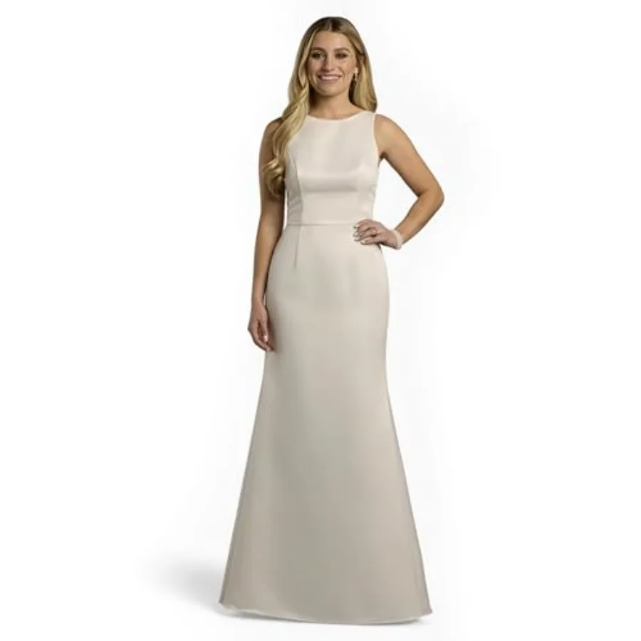 David's Bridal The Edit High Neck Satin Bow Back Mermaid Wedding Dress
David's Bridal The Edit High Neck Satin Bow Back Mermaid Wedding Dress