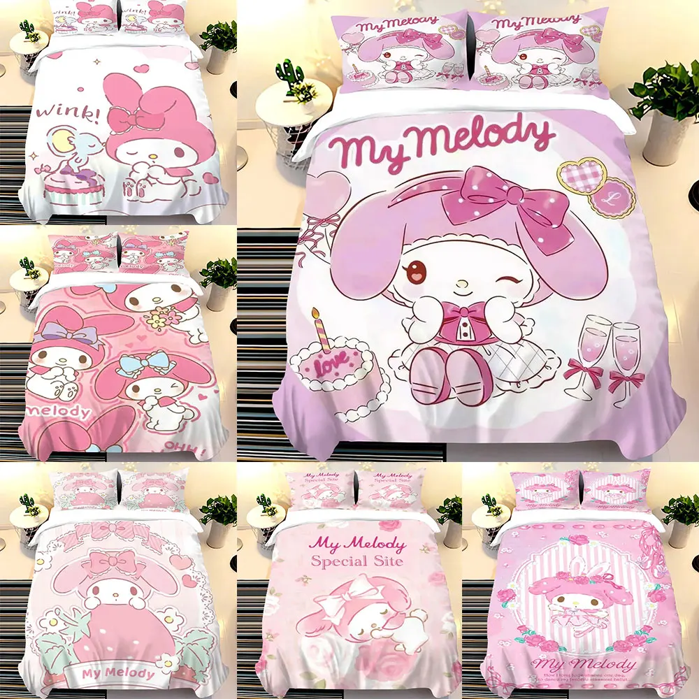 Sanrio My Melody комплект постельного белья для детей аниме пододеяльник наволочка 100% полиэстер 2-3 предмета подарки украшение дома
Sanrio My Melody комплект постельного белья для детей аниме пододеяльник наволочка 100% полиэстер 2-3 предмета подарки украшение дома