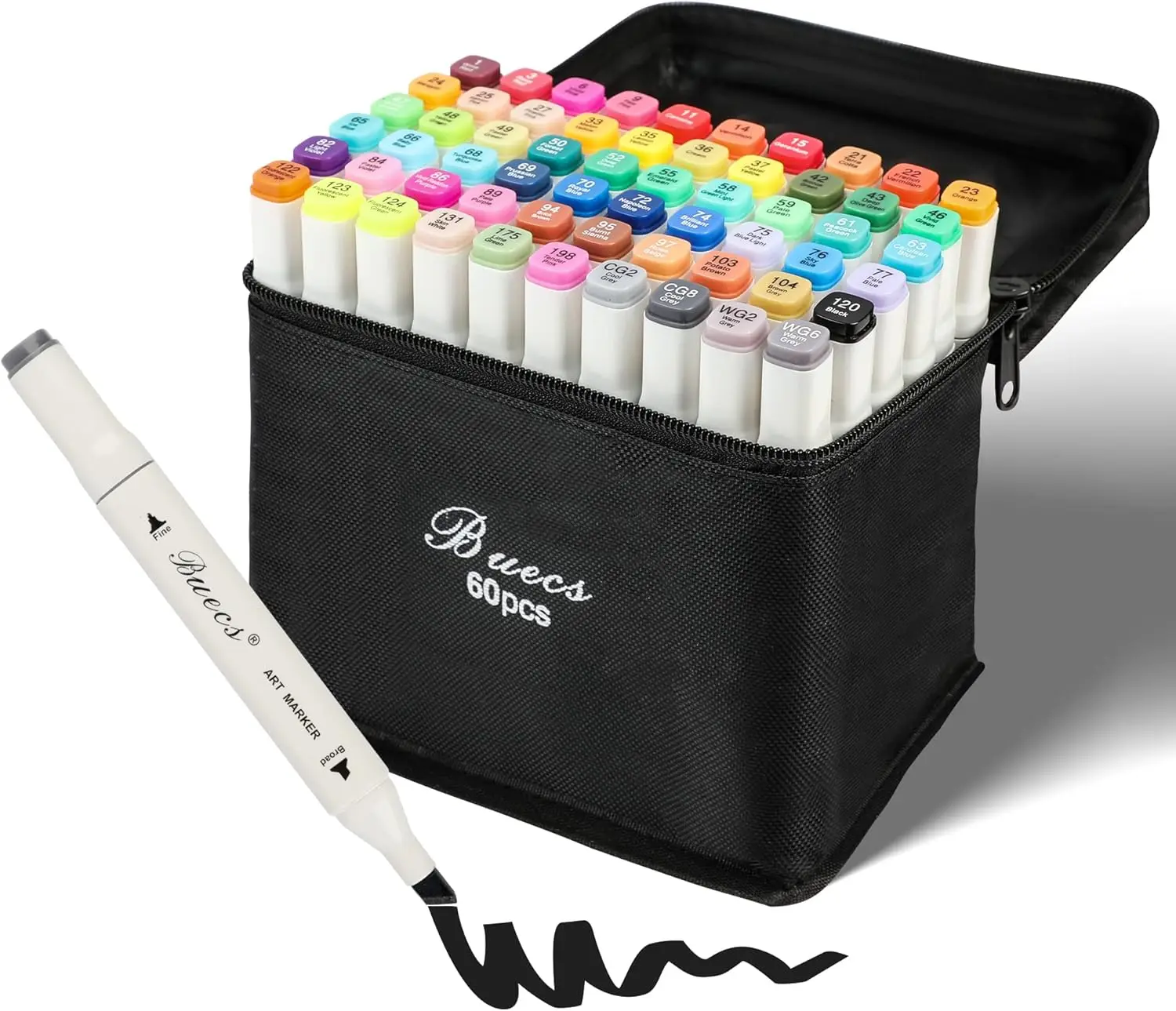 60-Color Alcohol Markers, Double Tip Art Markers for Adults, Sketching, Coloring & Drawing
60-Color Alcohol Markers, Double Tip Art Markers for Adults, Sketching, Coloring & Drawing