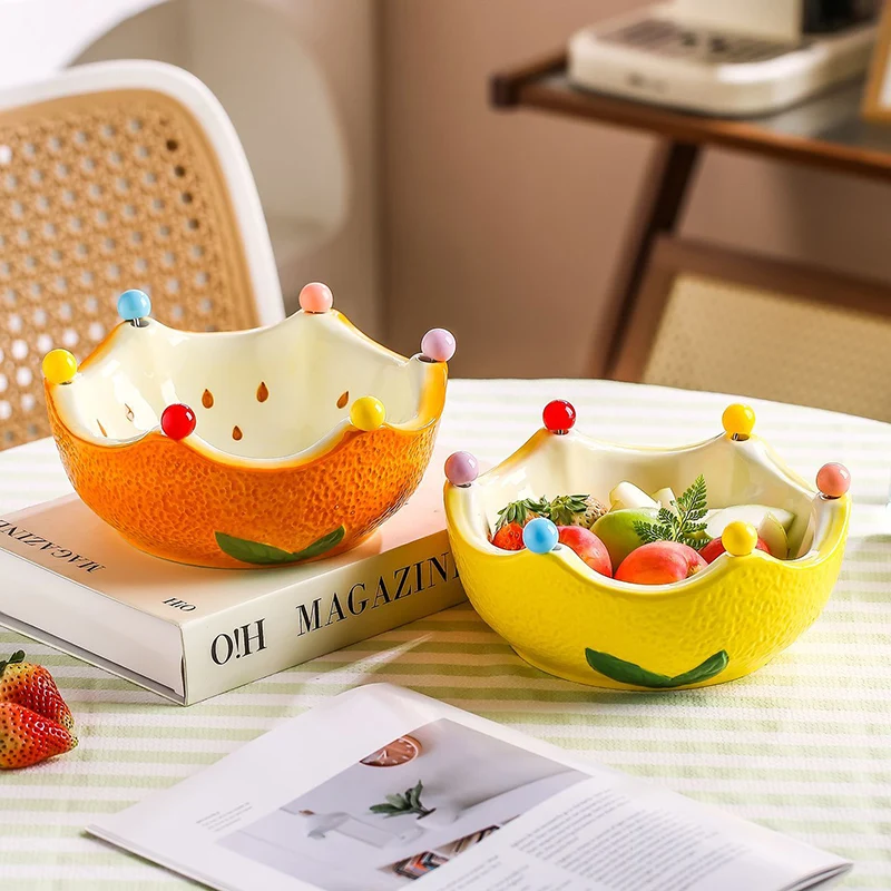 Versatile Ceramic Fruit Bowl Set with Stainless Steel Forks for Home Living Room Table Snack Tray Decor Gift
Versatile Ceramic Fruit Bowl Set with Stainless Steel Forks for Home Living Room Table Snack Tray Decor Gift
