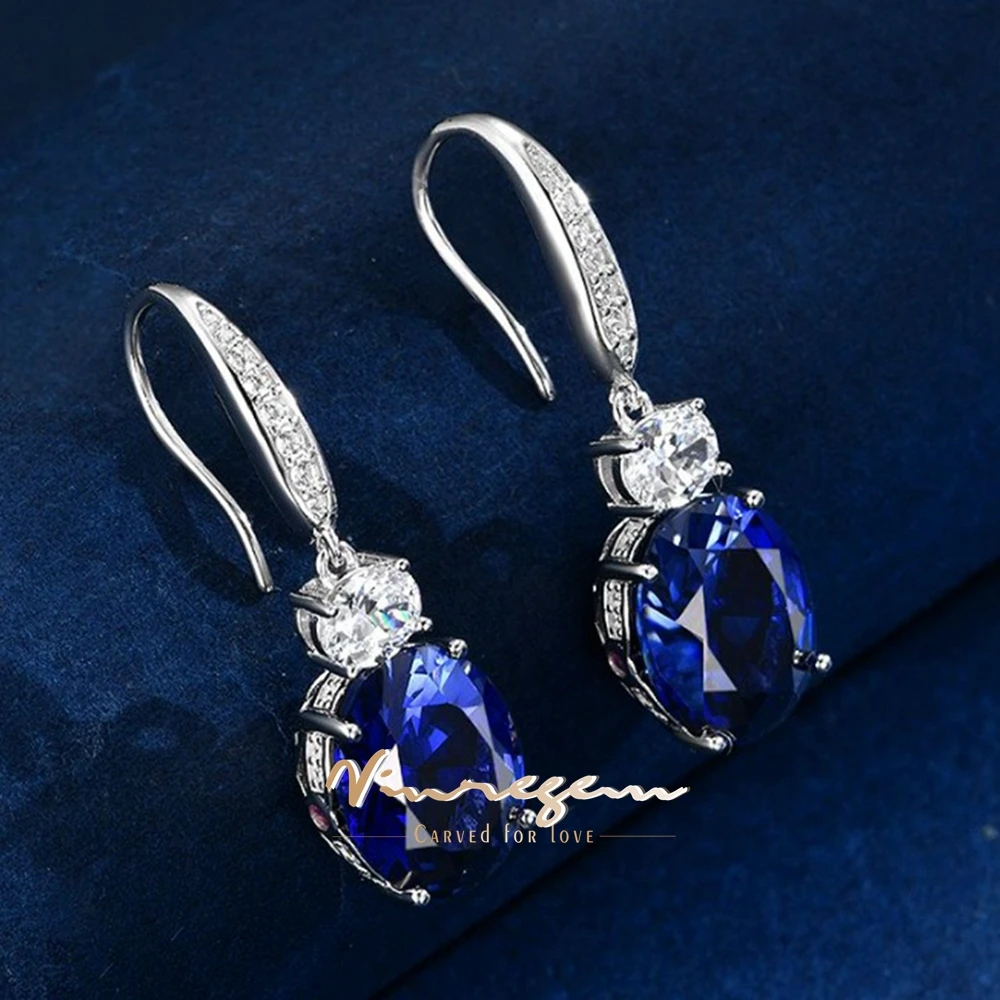Vinregem 9*11 мм 5CT овальной огранки с сапфиром, высокоуглеродистый бриллиант, драгоценный камень, классические висячие серьги из стерлингового серебра 925 пробы, ювелирные изделия
Vinregem 9*11 мм 5CT овальной огранки с сапфиром, высокоуглеродистый бриллиант, драгоценный камень, классические висячие серьги из стерлингового серебра 925 пробы, ювелирные изделия