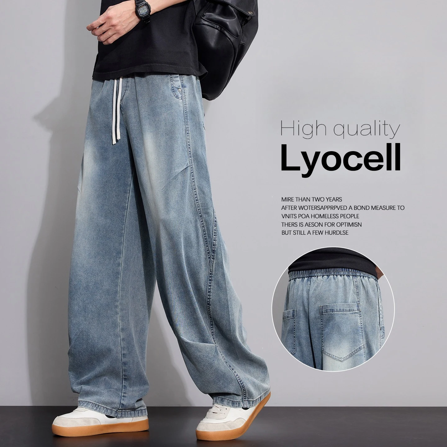 Spring Summer Men's Denim Jeans Lyocell fabric Straight Leg Casual Pants Soft Breathable Comfortable Thin Trousers Male
Spring Summer Men's Denim Jeans Lyocell fabric Straight Leg Casual Pants Soft Breathable Comfortable Thin Trousers Male