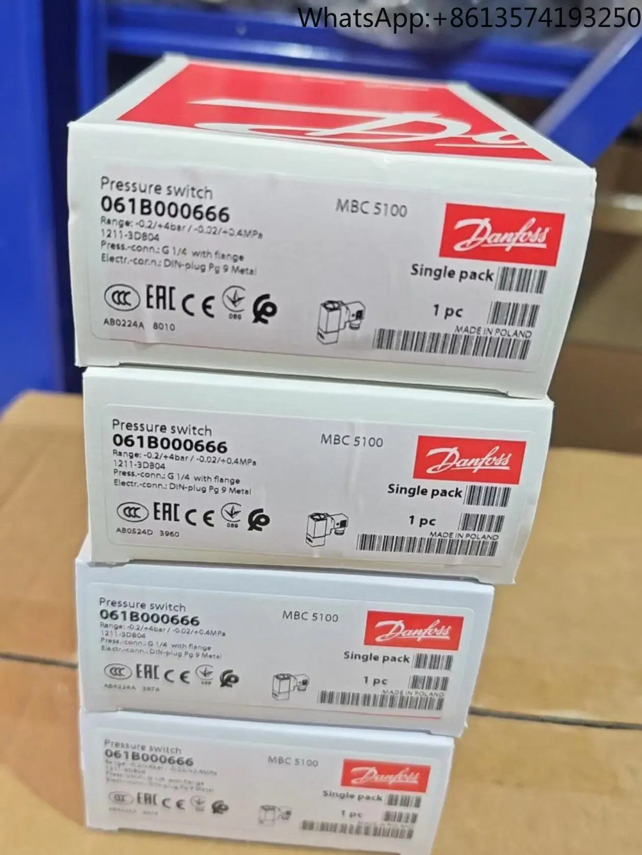 Model 061B000666 New Danfoss Pressure Switchin stock
Model 061B000666 New Danfoss Pressure Switchin stock