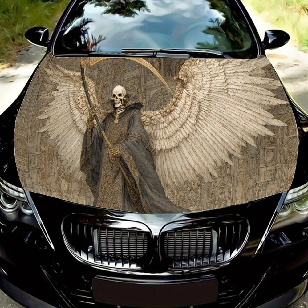 Ominous winged grim reaper car hood vinyl wraps sticker,auto exterior protective sticker,waterproof self-adhesive car packaging
Ominous winged grim reaper car hood vinyl wraps sticker,auto exterior protective sticker,waterproof self-adhesive car packaging