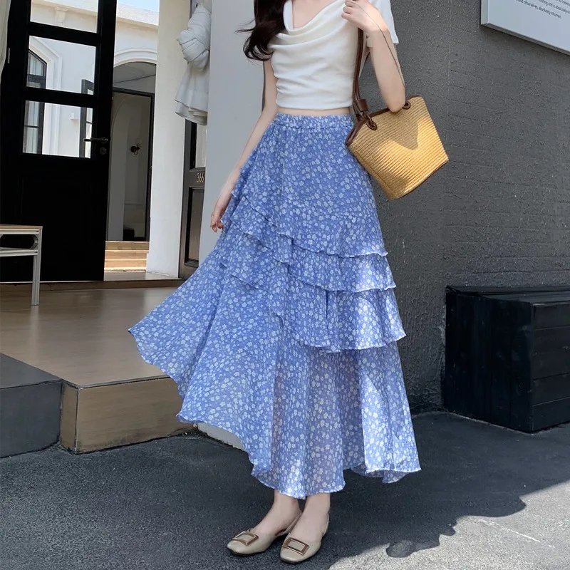 Summer Retro 2026 Irregular Ruffle Edge Floral Long Skirt Women's Korean Temperament Gentle Vacation Style Fashion Skirt Popular
Summer Retro 2026 Irregular Ruffle Edge Floral Long Skirt Women's Korean Temperament Gentle Vacation Style Fashion Skirt Popular