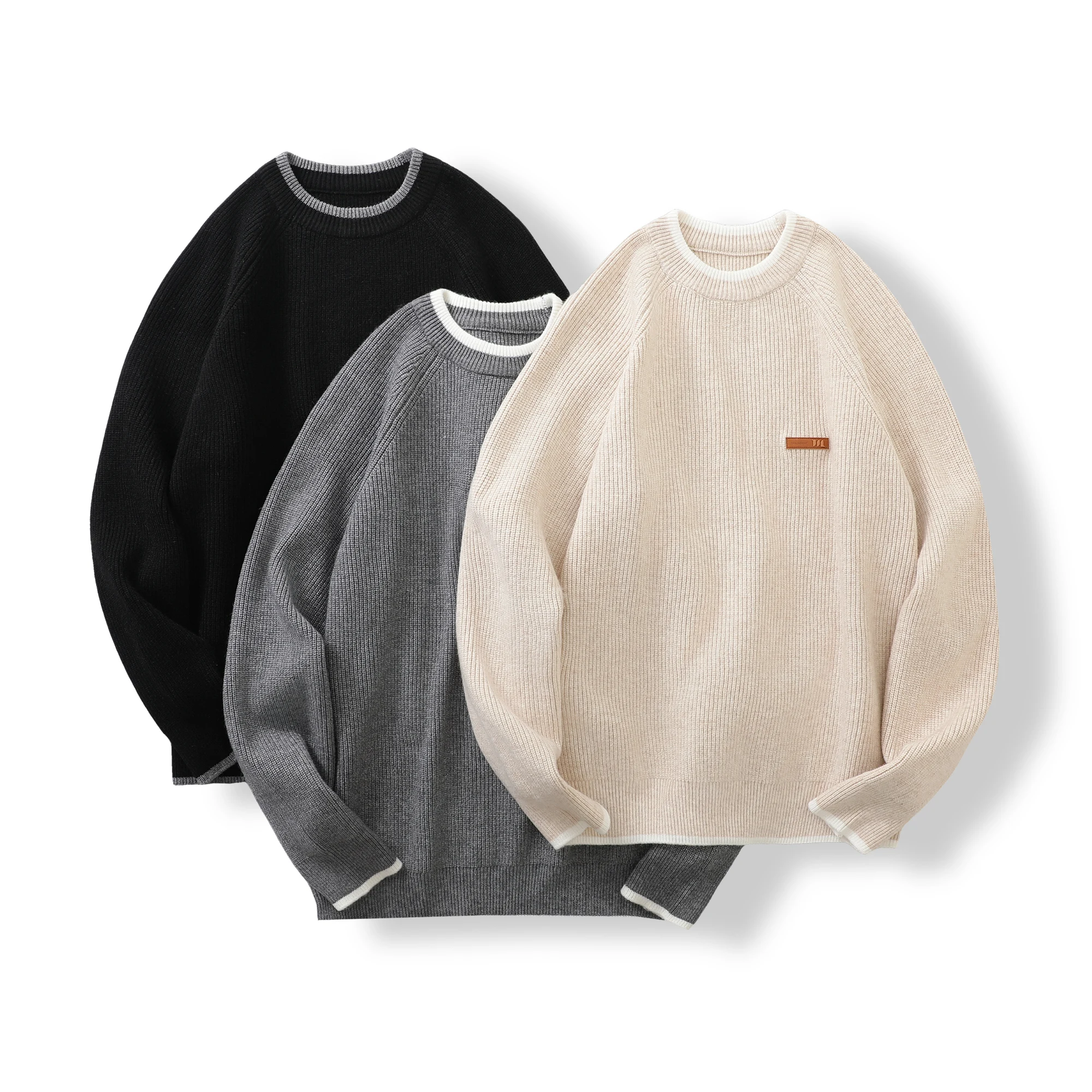 Мужской вязаный свитер свободного кроя с эффектом двухслойности, удобный, в стиле ретро, с круглым вырезом, модный зимний пуловер
Мужской вязаный свитер свободного кроя с эффектом двухслойности, удобный, в стиле ретро, с круглым вырезом, модный зимний пуловер