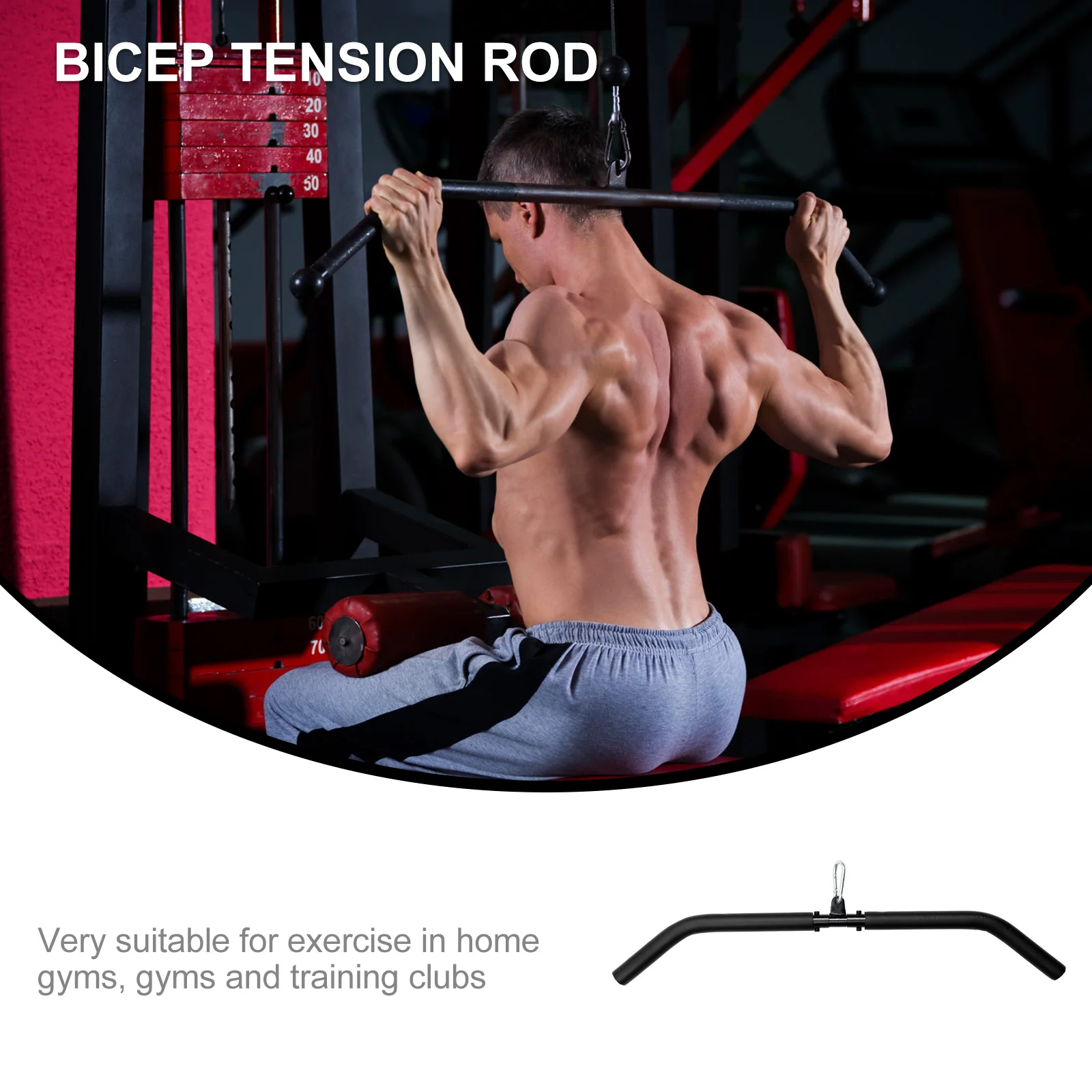 1Set Fitness Pull Down Bar Bicep Tension Rod Steel Muscle Trainer for Home Gyms Triceps Grip Strength Bicep Tension Rod
1Set Fitness Pull Down Bar Bicep Tension Rod Steel Muscle Trainer for Home Gyms Triceps Grip Strength Bicep Tension Rod