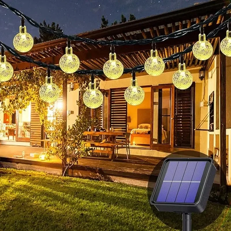 Solar String Lights Crystal Ball Outdoor String Light 8 Lighting Mode Waterproof Lights for Garden Porch Wedding Christmas Decor
Solar String Lights Crystal Ball Outdoor String Light 8 Lighting Mode Waterproof Lights for Garden Porch Wedding Christmas Decor
