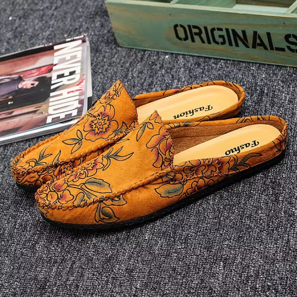 2025 Rose Pattern Slides Closed Toe Loafers Slipper Thick Bottom Half Shoes For Men Mules Flats Backless Semi-Drag Casual Shoes
2025 Rose Pattern Slides Closed Toe Loafers Slipper Thick Bottom Half Shoes For Men Mules Flats Backless Semi-Drag Casual Shoes
