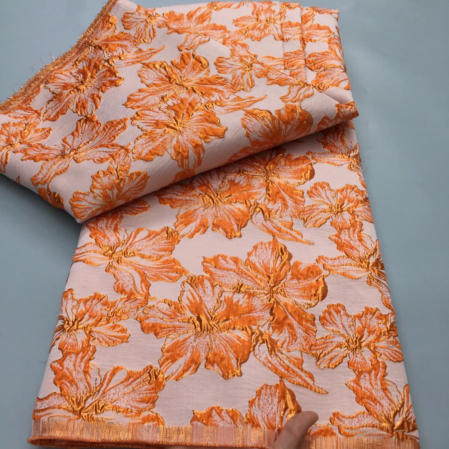 African Brocade Jacquard Lace Fabric 2026 High Quality Gilding Nigerian Organza Lace Fabric 5 Yards Party Dress for Women Sew
African Brocade Jacquard Lace Fabric 2026 High Quality Gilding Nigerian Organza Lace Fabric 5 Yards Party Dress for Women Sew
