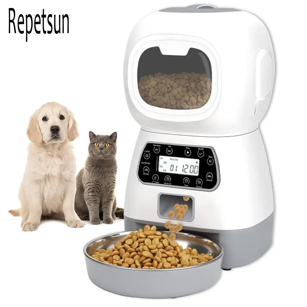 3.5L Automatic Pet Feeder Smart Food Dispenser For Cats Dogs Timer Stainless Steel Bowl Auto Dog Cat Pet Feeding Pet Supplies
3.5L Automatic Pet Feeder Smart Food Dispenser For Cats Dogs Timer Stainless Steel Bowl Auto Dog Cat Pet Feeding Pet Supplies