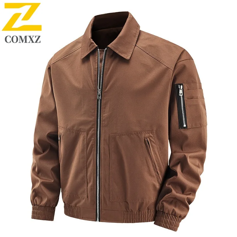 COMXZ Мужская куртка в американском стиле с воротником-стойкой, удобная мотоциклетная куртка, повседневная повседневная модная легкая осенняя одежда
COMXZ Мужская куртка в американском стиле с воротником-стойкой, удобная мотоциклетная куртка, повседневная повседневная модная легкая осенняя одежда