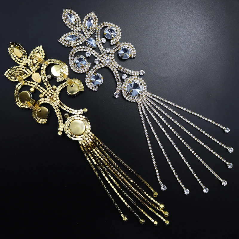 Brooch Pin Shiny Bead Long Tassel Chain Ab Rhinestone Fringe Applique Shoulder Badge Crystal Brooch for Wedding Shoes Clothing
Brooch Pin Shiny Bead Long Tassel Chain Ab Rhinestone Fringe Applique Shoulder Badge Crystal Brooch for Wedding Shoes Clothing