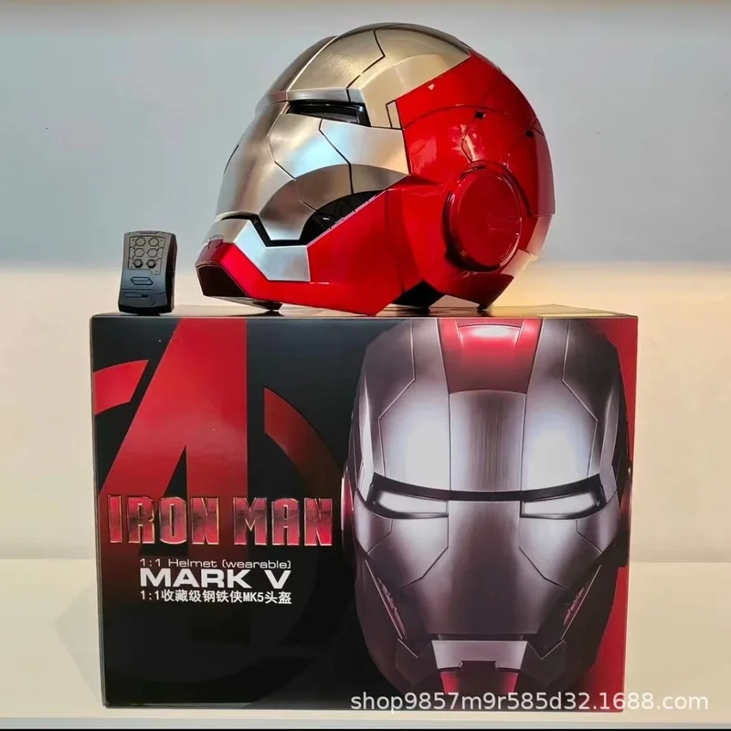 New Iron Man Helmet Jarvis 1 1 Collection Mk5 Helmet Intelligent Voice Activated Three In Cne Technology Can Light Up And Open
New Iron Man Helmet Jarvis 1 1 Collection Mk5 Helmet Intelligent Voice Activated Three In Cne Technology Can Light Up And Open