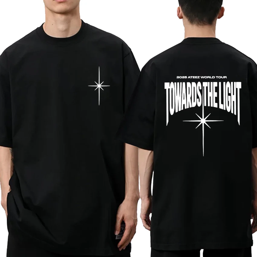 2025 Kpop Ateez World Tour Towards The Light T Shirt Men Women Fashion Y2k short sleeve T-shirts Unisex Casual 100% Cotton Tops
2025 Kpop Ateez World Tour Towards The Light T Shirt Men Women Fashion Y2k short sleeve T-shirts Unisex Casual 100% Cotton Tops