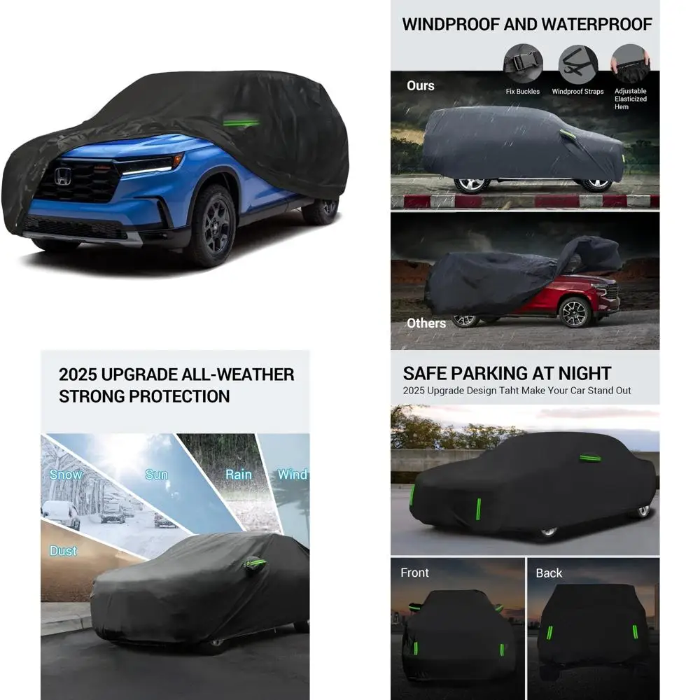Всепогодный водонепроницаемый автомобильный чехол для внедорожника Honda Pilot 2002-2026, защита от ультрафиолета, защита от пыли и снега, защита от ветра и дождя
Всепогодный водонепроницаемый автомобильный чехол для внедорожника Honda Pilot 2002-2026, защита от ультрафиолета, защита от пыли и снега, защита от ветра и дождя
