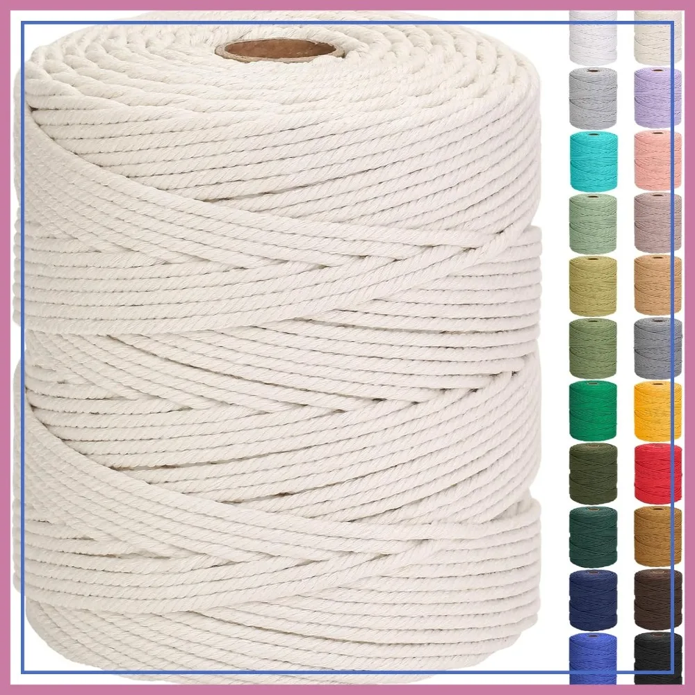 Cotton Macrame Cord 5mm 328 Yards Soft Rope for Plant Hanger Wall Hanger Dreamcatcher
Cotton Macrame Cord 5mm 328 Yards Soft Rope for Plant Hanger Wall Hanger Dreamcatcher