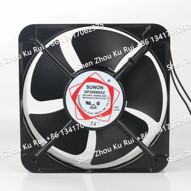 Cooling fan DP20060A2 New Original SUNON 200V AC220-240V 65W DC EC 20060 200X200X60MM 20CM Industrial cabinet Aluminum frame
Cooling fan DP20060A2 New Original SUNON 200V AC220-240V 65W DC EC 20060 200X200X60MM 20CM Industrial cabinet Aluminum frame