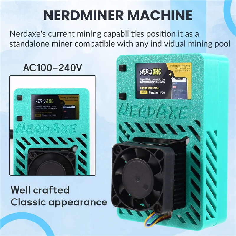 Classic-Nerdaxe Bitaxe Miner 500Gh/S BM1366 ASIC Chip Nerdminer Lottery Mining Miner Solo Lottery BTC Miner EU PLUG
Classic-Nerdaxe Bitaxe Miner 500Gh/S BM1366 ASIC Chip Nerdminer Lottery Mining Miner Solo Lottery BTC Miner EU PLUG