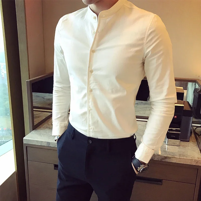 Men's Slim Shirts Spring/Summer High Quality Fashion Long Sleeve Cotton Solid Color Business Casual Men's Clothing Shirts
Men's Slim Shirts Spring/Summer High Quality Fashion Long Sleeve Cotton Solid Color Business Casual Men's Clothing Shirts