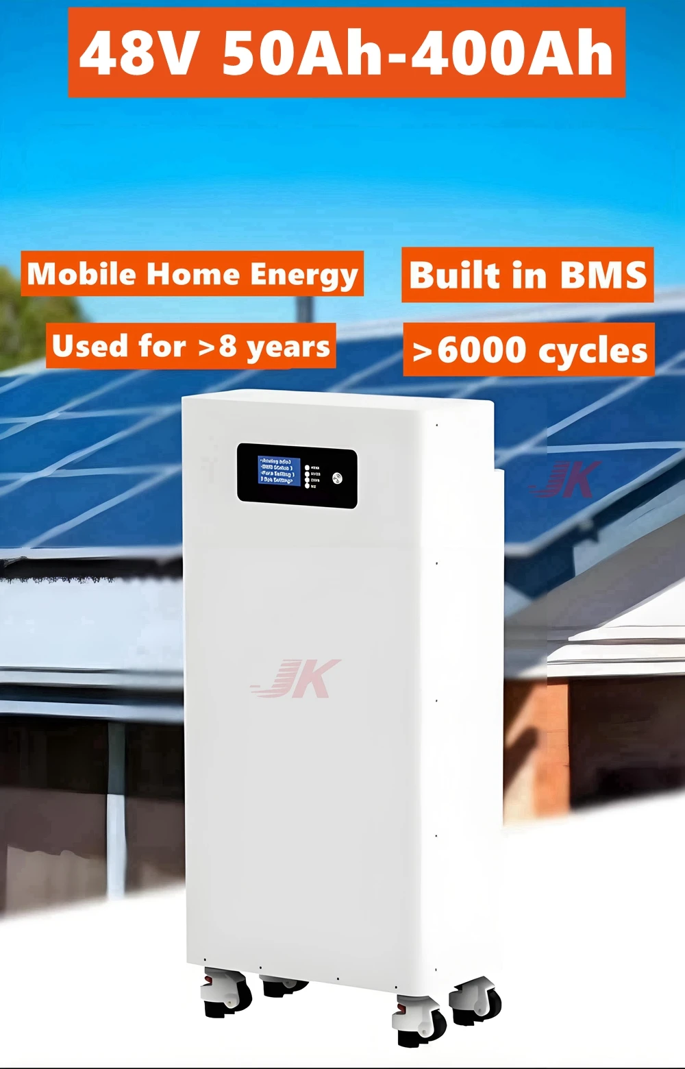 Аккумулятор LiFePO4 JK Energy Factory 48В 51.2В 300Ач 100Ач для дома и мобильных устройств с CAN RS485 для солнечных систем, инверторов, автодомов
Аккумулятор LiFePO4 JK Energy Factory 48В 51.2В 300Ач 100Ач для дома и мобильных устройств с CAN RS485 для солнечных систем, инверторов, автодомов