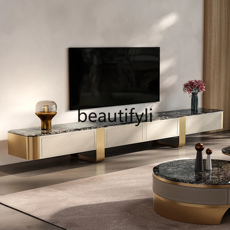 Marble TV Cabinet Designer Simple Villa Living Room High-end Large Flat Floor New Coffee Table TV Cabinet
Marble TV Cabinet Designer Simple Villa Living Room High-end Large Flat Floor New Coffee Table TV Cabinet