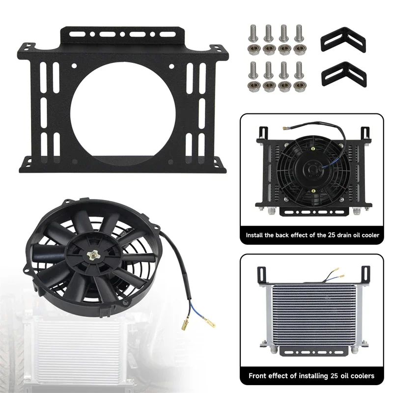 New Oil Cooler 25 Row Mounting Bracket Kit 7" Electric Fan 12V 80W Universal Transmission Engine MOCAL Style 248MM Aluminum
New Oil Cooler 25 Row Mounting Bracket Kit 7" Electric Fan 12V 80W Universal Transmission Engine MOCAL Style 248MM Aluminum