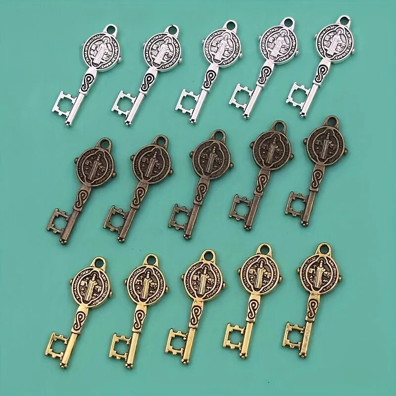 30pcs/lot 9.4x24mm Saint Benedict Metal Cross Key Charms Pendants for Crafting Jewelry Findings Making Accessory L1687
30pcs/lot 9.4x24mm Saint Benedict Metal Cross Key Charms Pendants for Crafting Jewelry Findings Making Accessory L1687