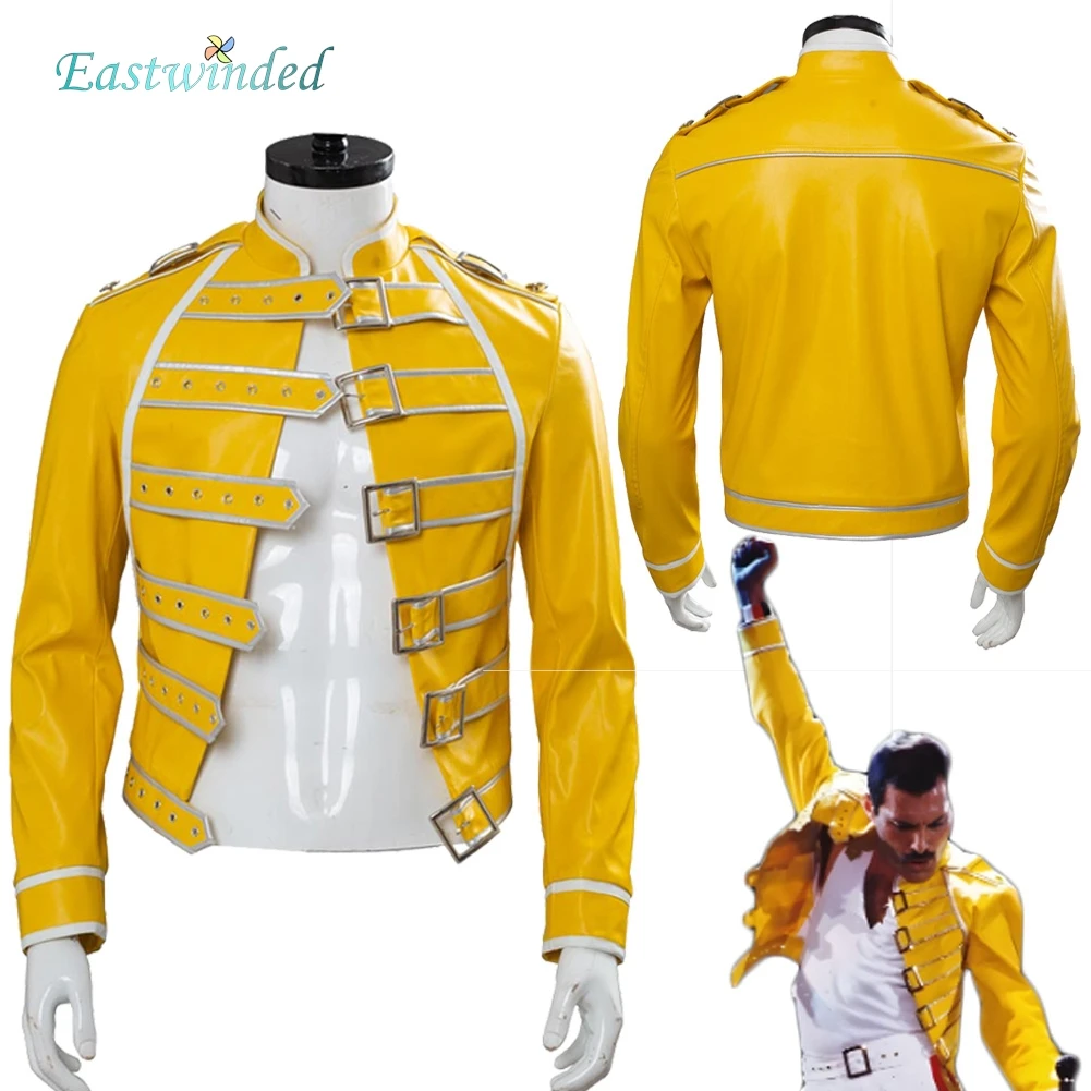 Queen Freddie Cos Mercury Cosplay Costume Yellow Jacket Adult Men Disguise Rock Band Stage Roleplay Outfits Halloween Carnival
Queen Freddie Cos Mercury Cosplay Costume Yellow Jacket Adult Men Disguise Rock Band Stage Roleplay Outfits Halloween Carnival