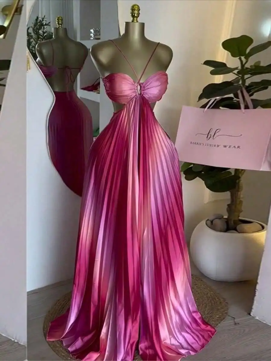 Romantic Sweet Strapless Racerback Pleated Maxi Dress For Women Beach Resort Evening Gown
Romantic Sweet Strapless Racerback Pleated Maxi Dress For Women Beach Resort Evening Gown