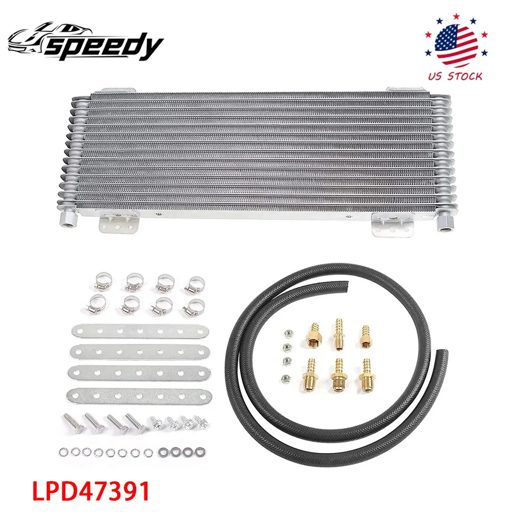 LPD47391 Heavy Duty Transmission with Mounting Hardware Performance Oil Cooler Low Pressure Drop Transmission Silver
LPD47391 Heavy Duty Transmission with Mounting Hardware Performance Oil Cooler Low Pressure Drop Transmission Silver